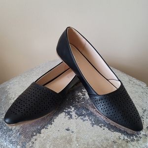 Steven Ella Black Flats Sz 8
